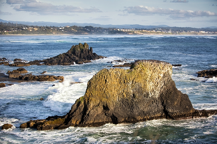 View of Newport from the Yaquina Head Lighthouse