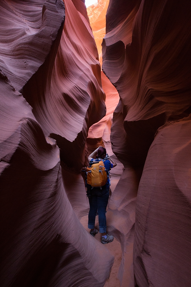 Amanda, photographing Lower Antelope