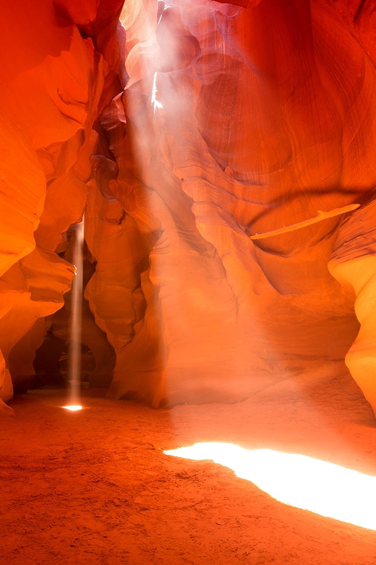 Double Beams in Upper Antelope Canyon